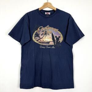 Vintage Disney Cruise Line Castaway Cay T-Shirt Sz M Mickey Surf Sunset Tee 90s